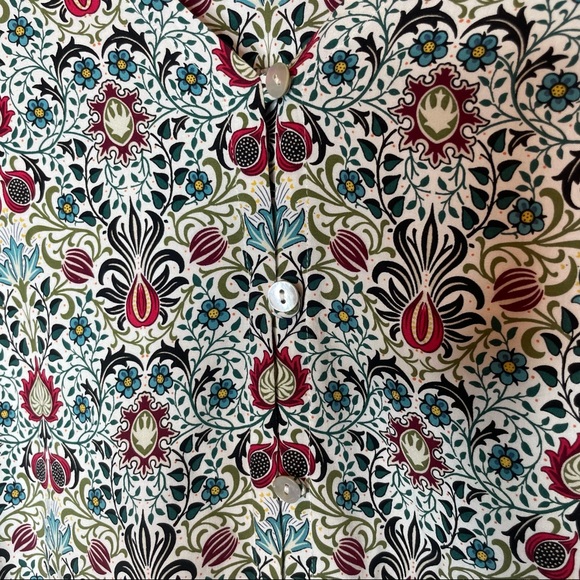 J. Jill Women's Multicolored Paisley and Floral Print Blouse XL - Picture 7 of 11